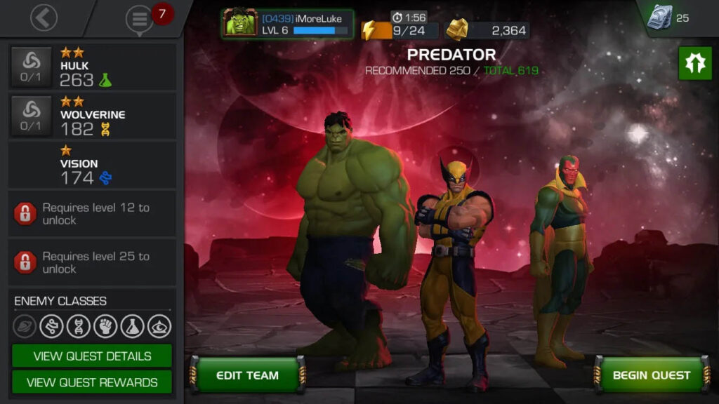 Marvel Contest Of Champions Characters
