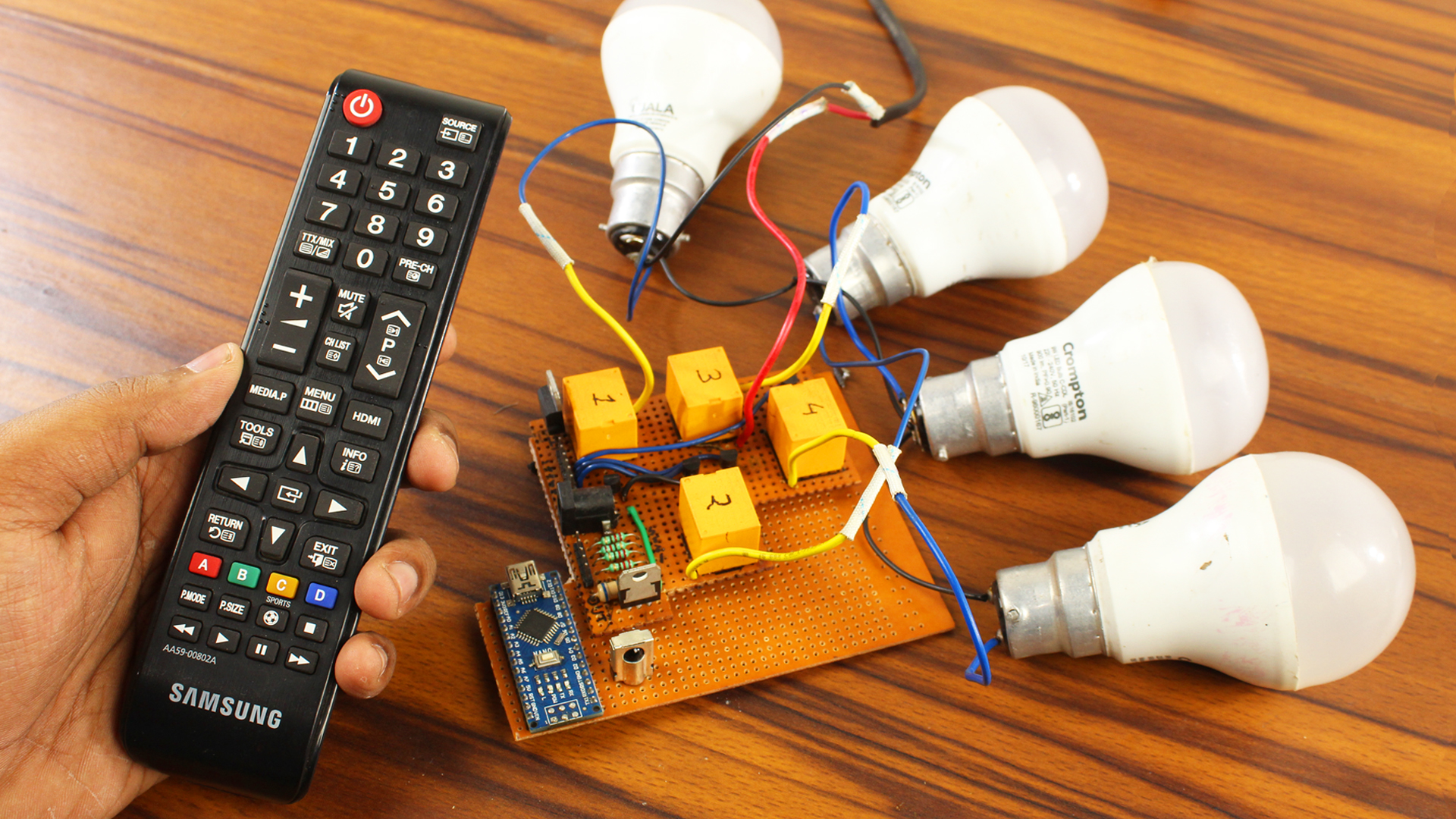 Arduino Remote Control Switch: On/Off Room Light With TV Remote